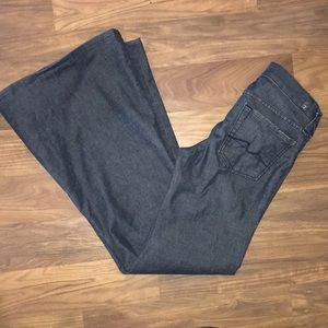 7 for all mankind black SUPERFLARE jeans 25